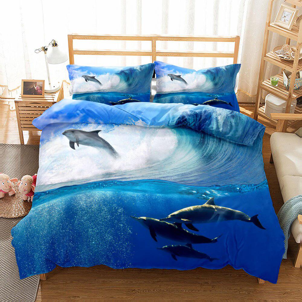 Acrobatic dolphin duvet cover