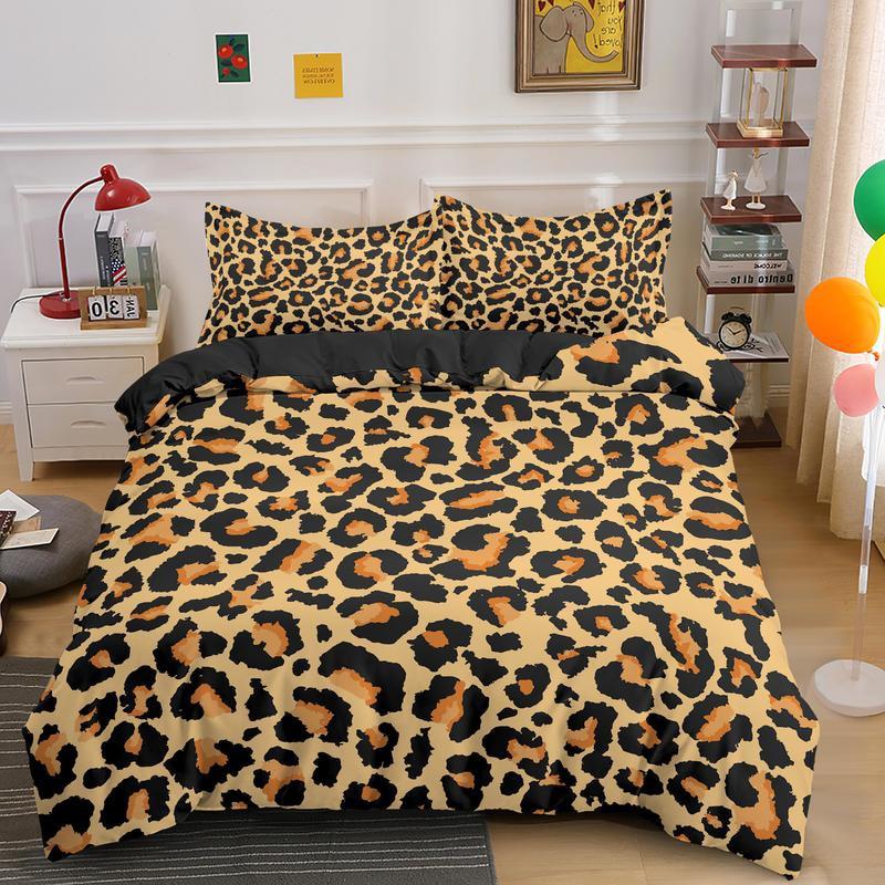 Animal skin leopard duvet cover