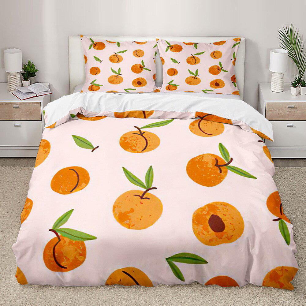 Apricot fruit duvet cover