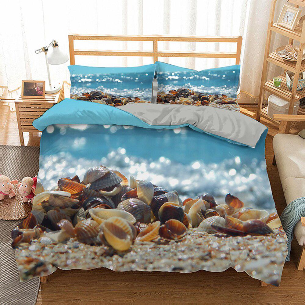 Beach quilt cover shellfish