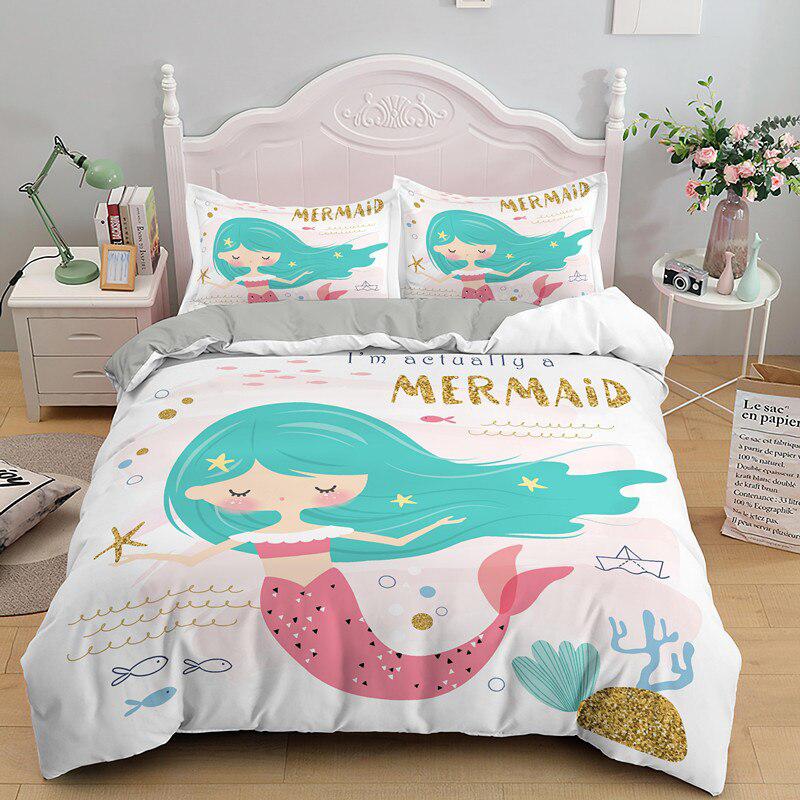 Blue Hair Sirène Duvet Cover