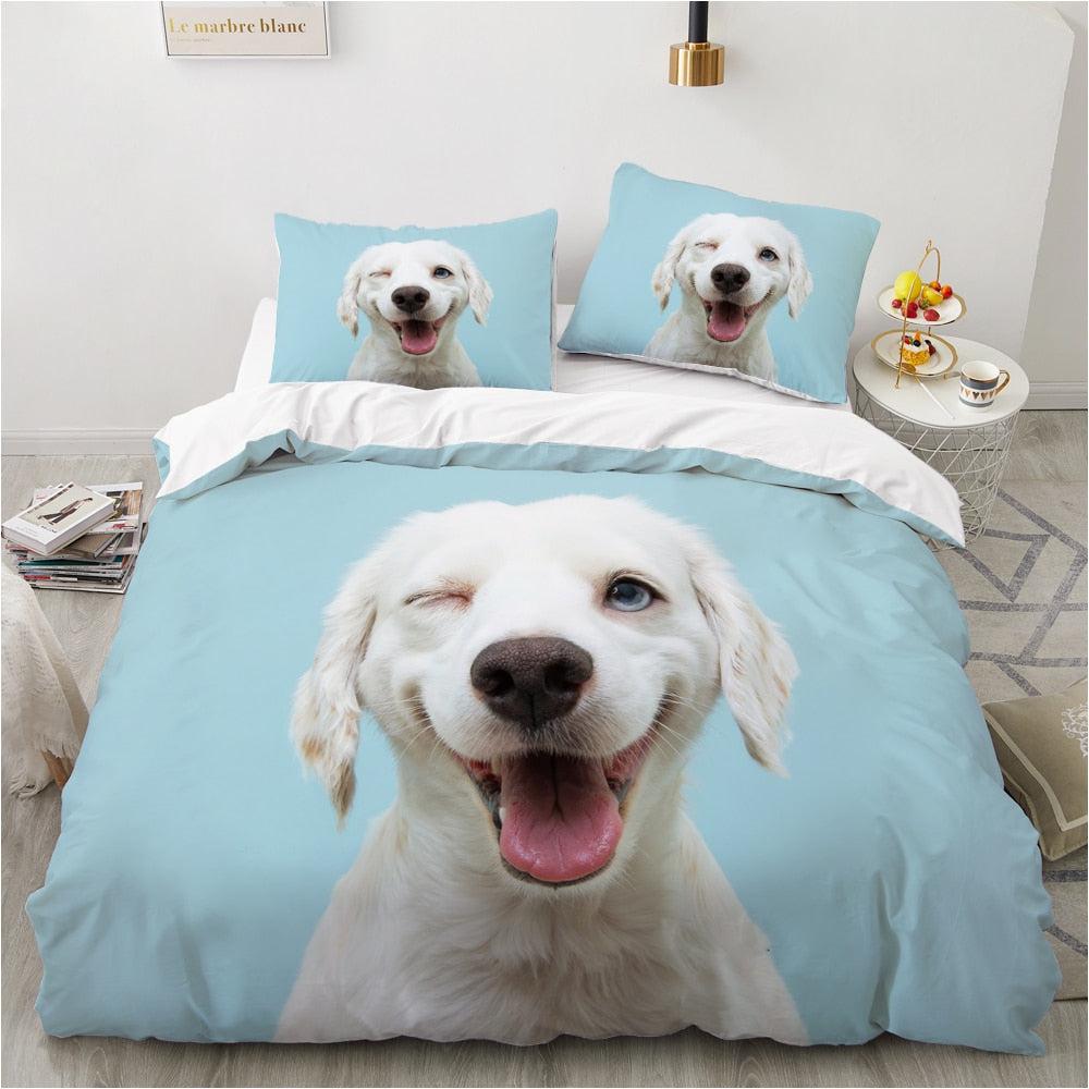 Blue dog duvet cover