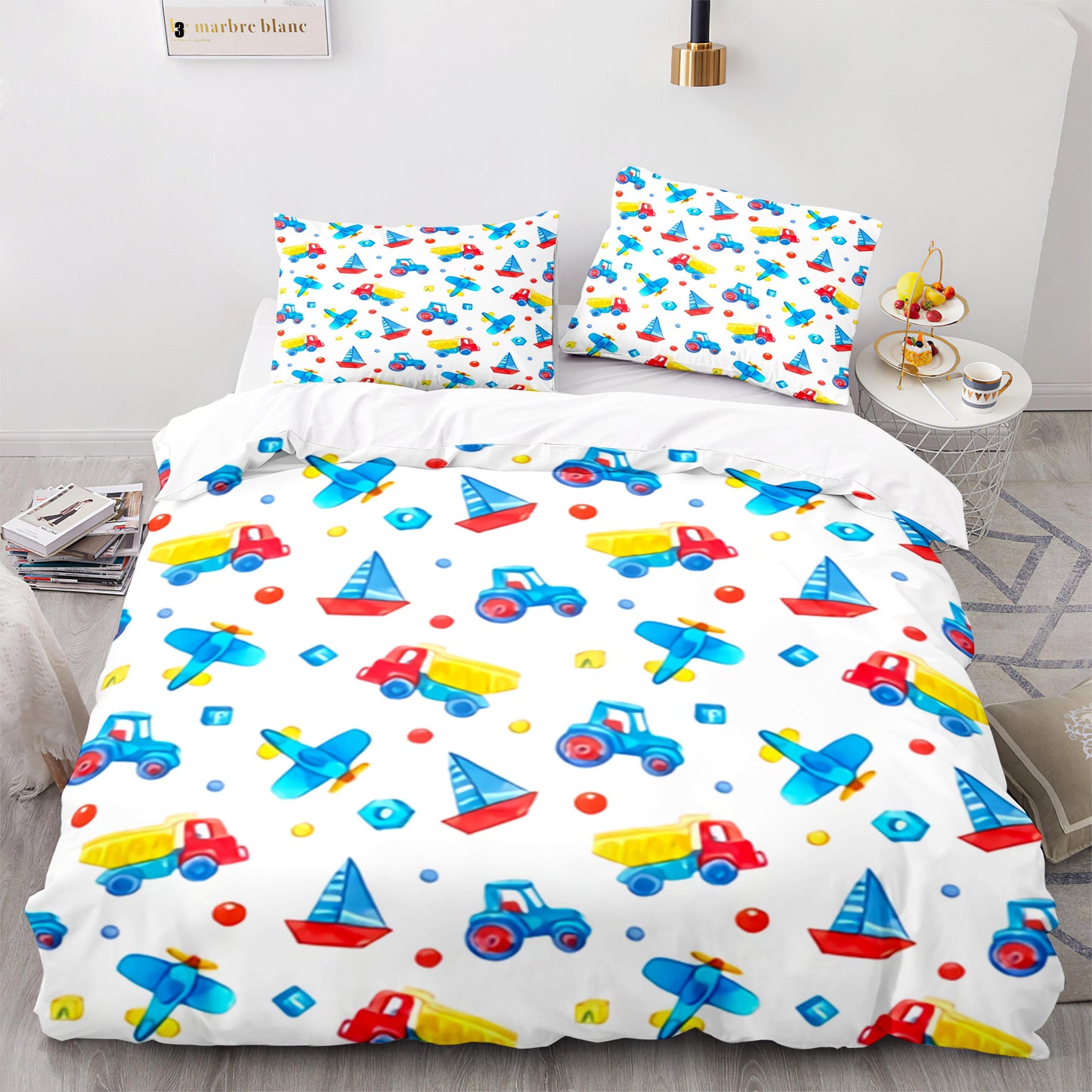 Boy tractor duvet cover