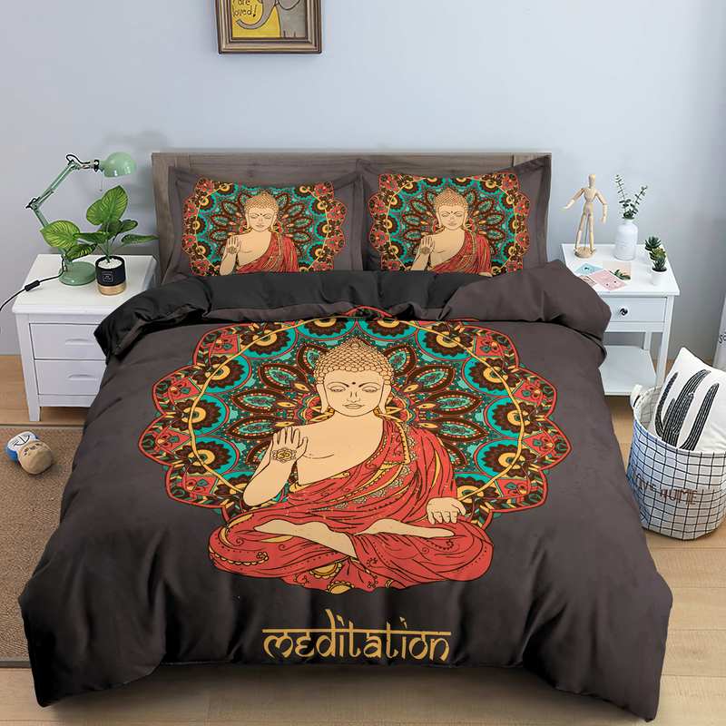 Buddha meditation duvet cover