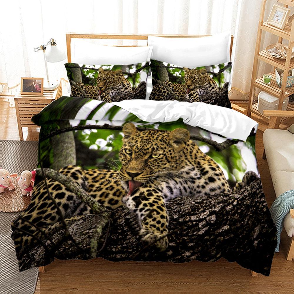 Cheetah leopard duvet cover