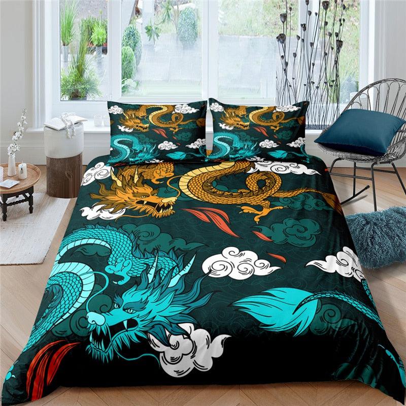 Children's dragon duvet cover