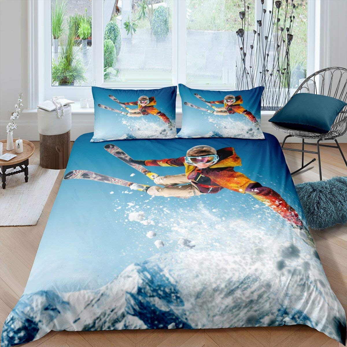 Children's ski duvet cover