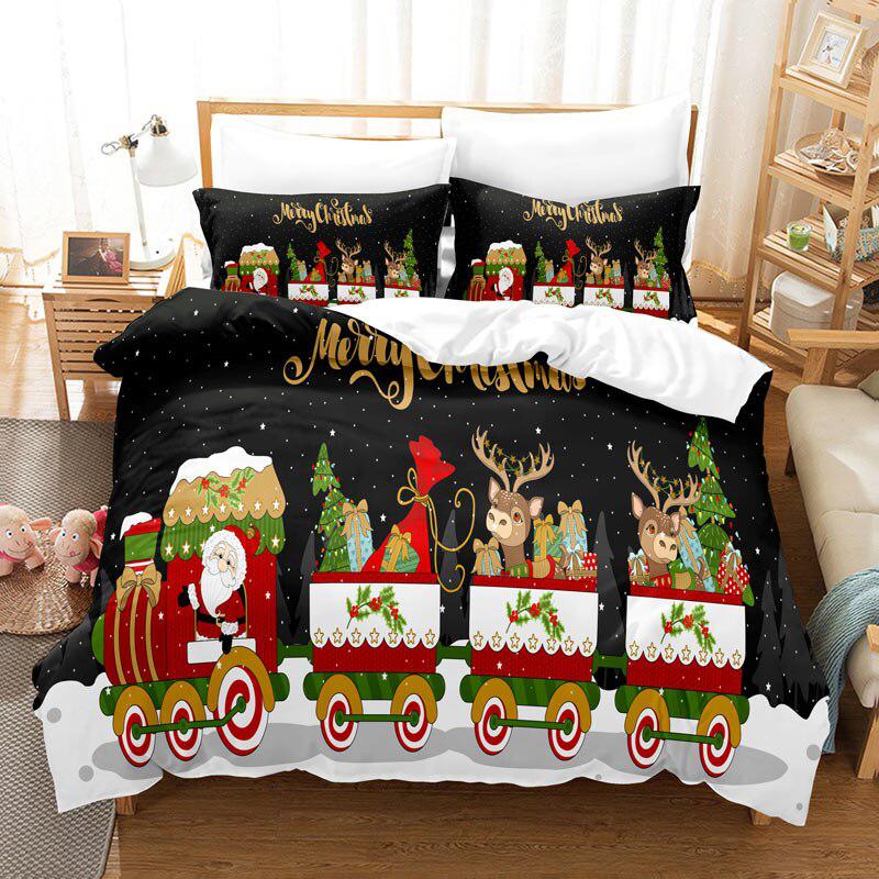 Christmas train duvet cover