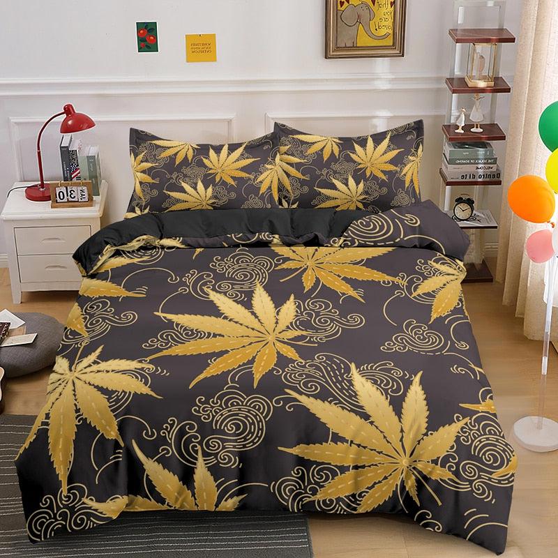 Cool weed duvet cover