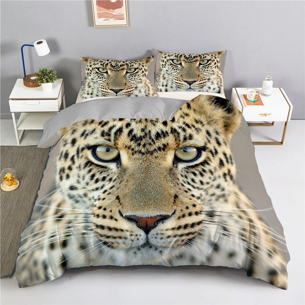 Cute leopard duvet cover