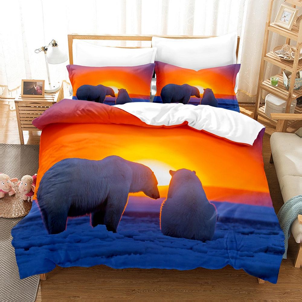 Duvet Cover Bear Sunsetting