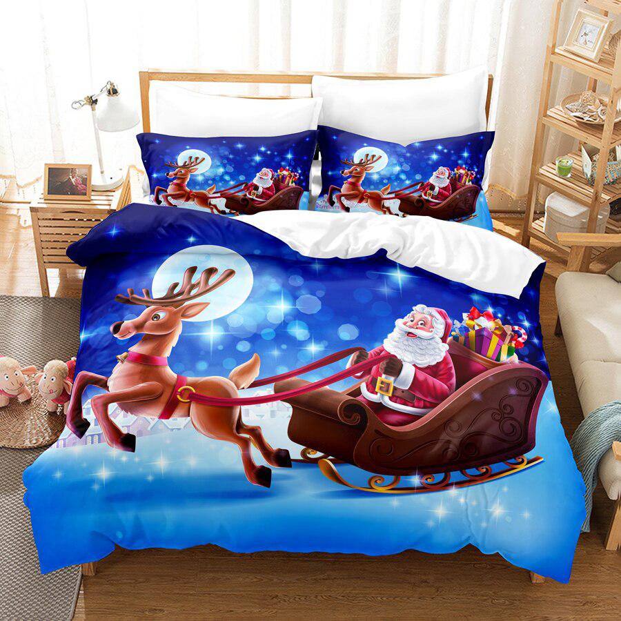 Duvet cover Father Christmas Renne Snow