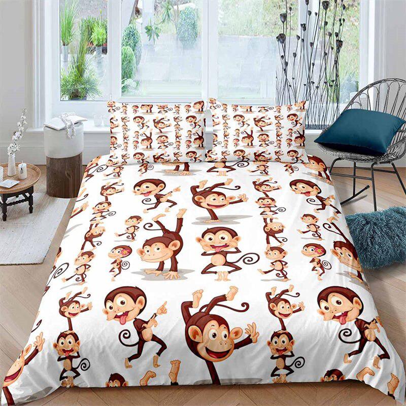 Duvet cover for monkey pattern