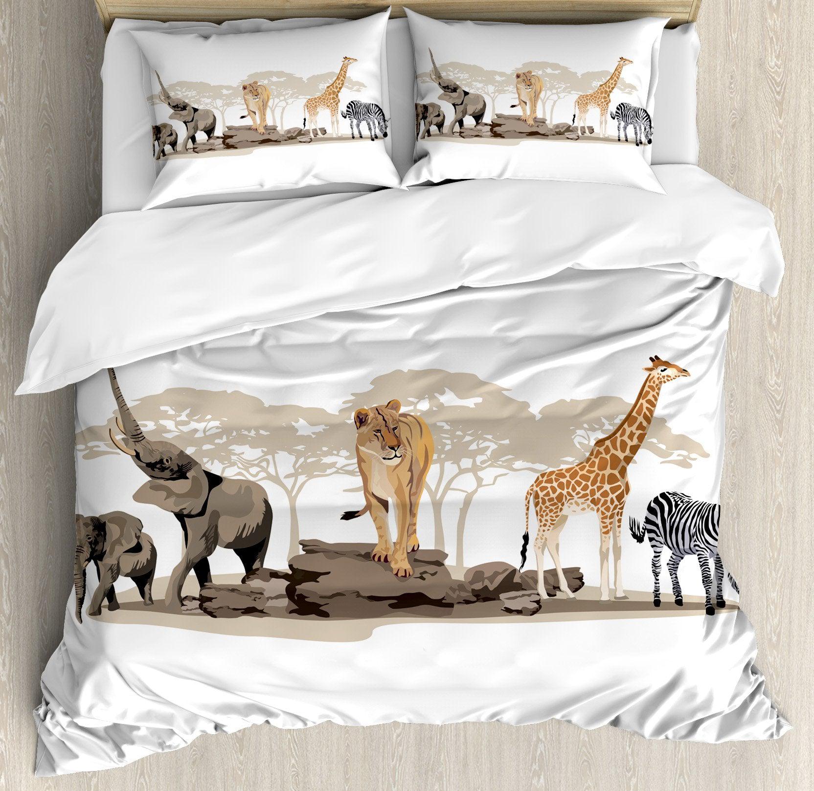 Duvet cover jungle savannah