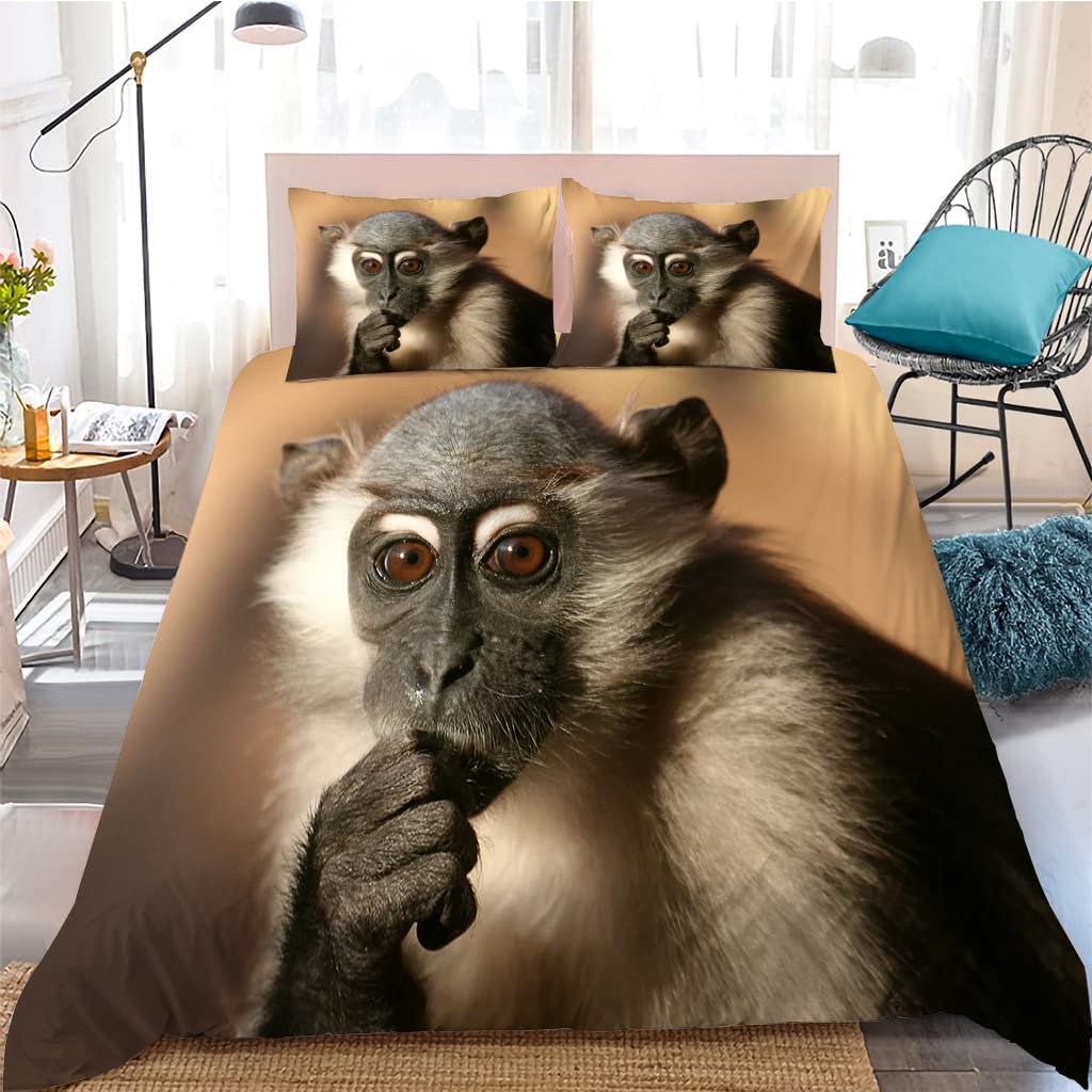 Duvet cover monkey thinker