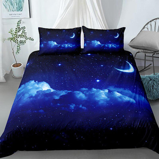 Duvet cover space moon