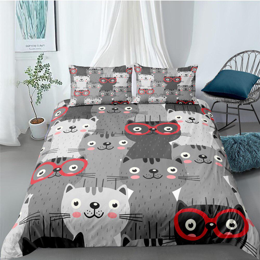 Duvet cover with cats