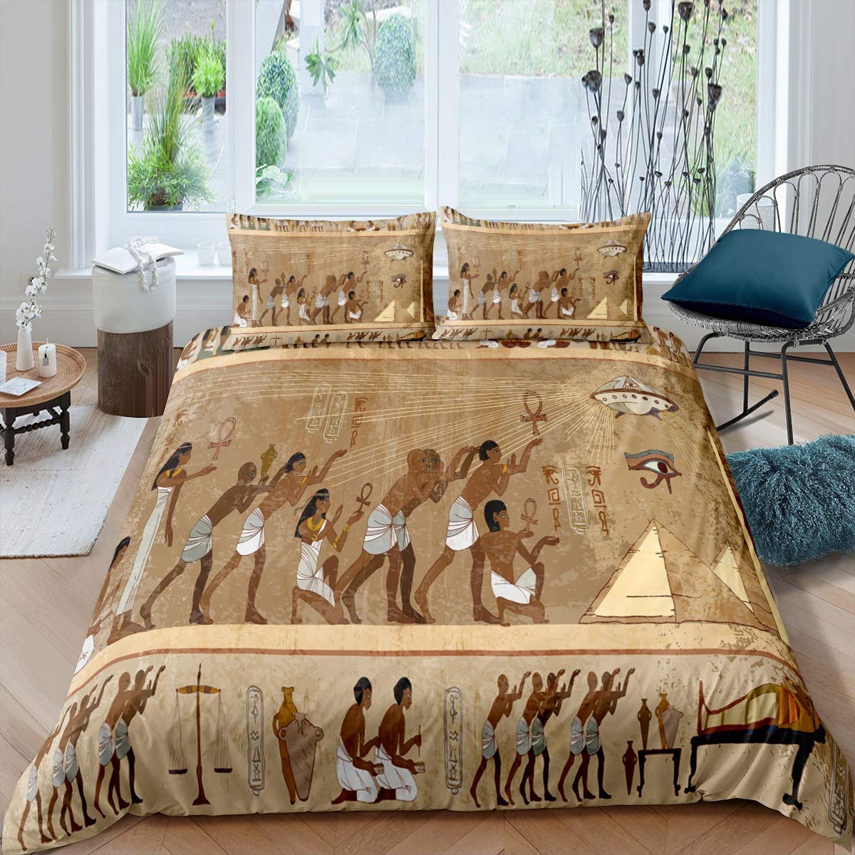 Egypt pyramid duvet cover