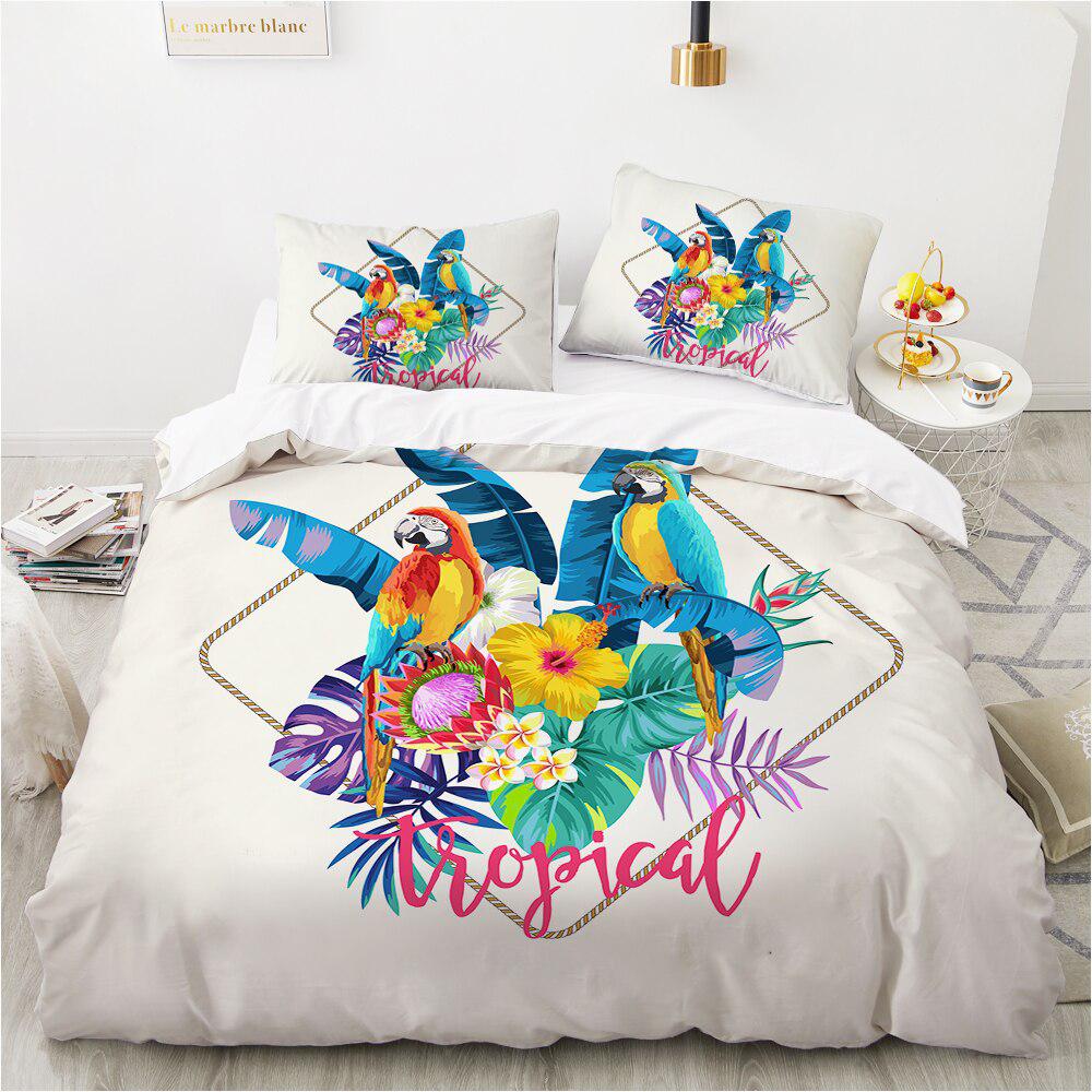 Exotic parrot duvet cover