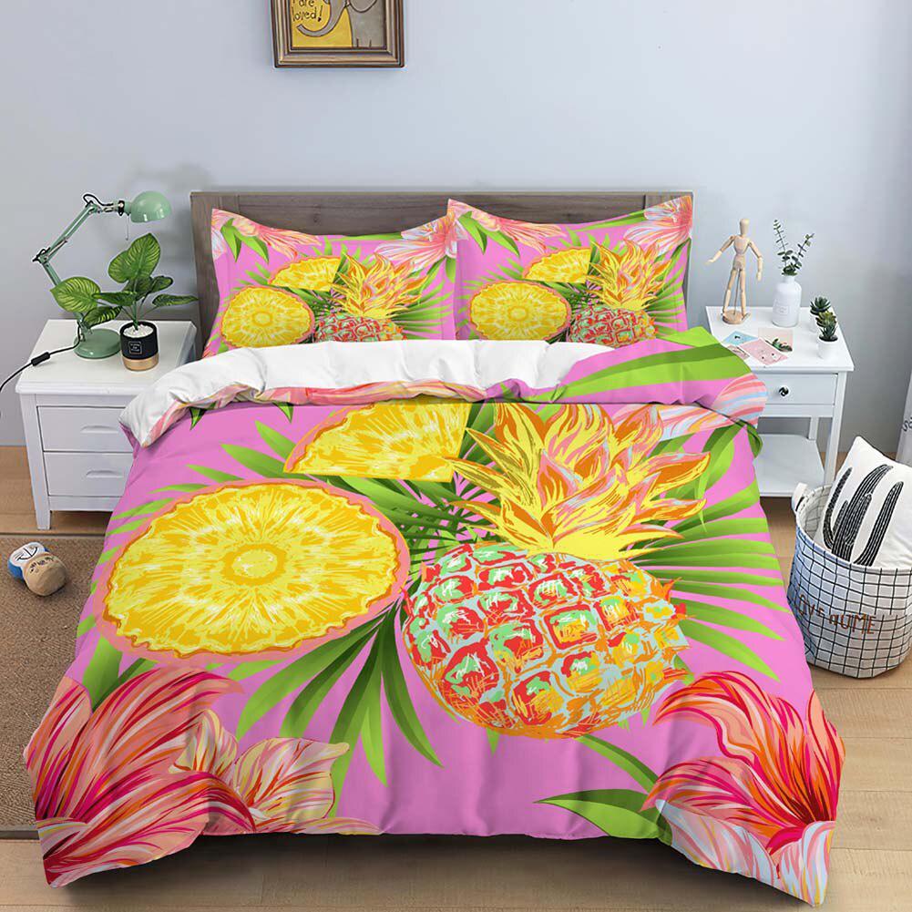 Exotic pineapple duvet cover