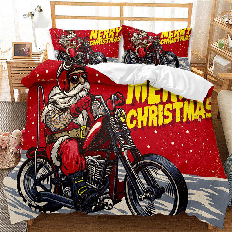 Father Christmas Duvet Cover in motorbikes