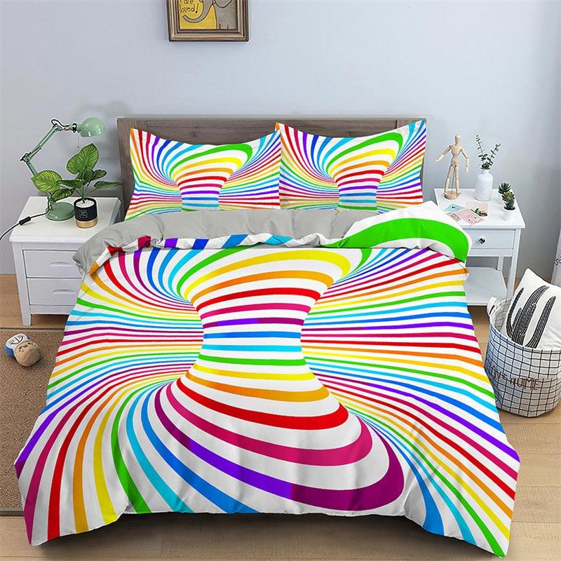Fluo psychedelic duvet cover
