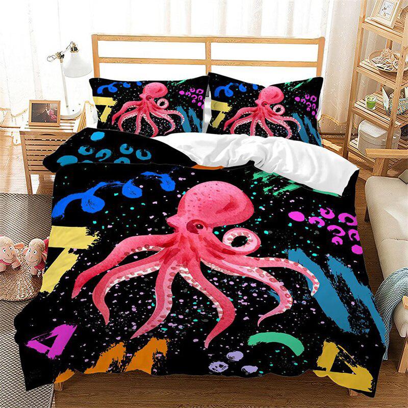 Giant Calmar ocean duvet cover