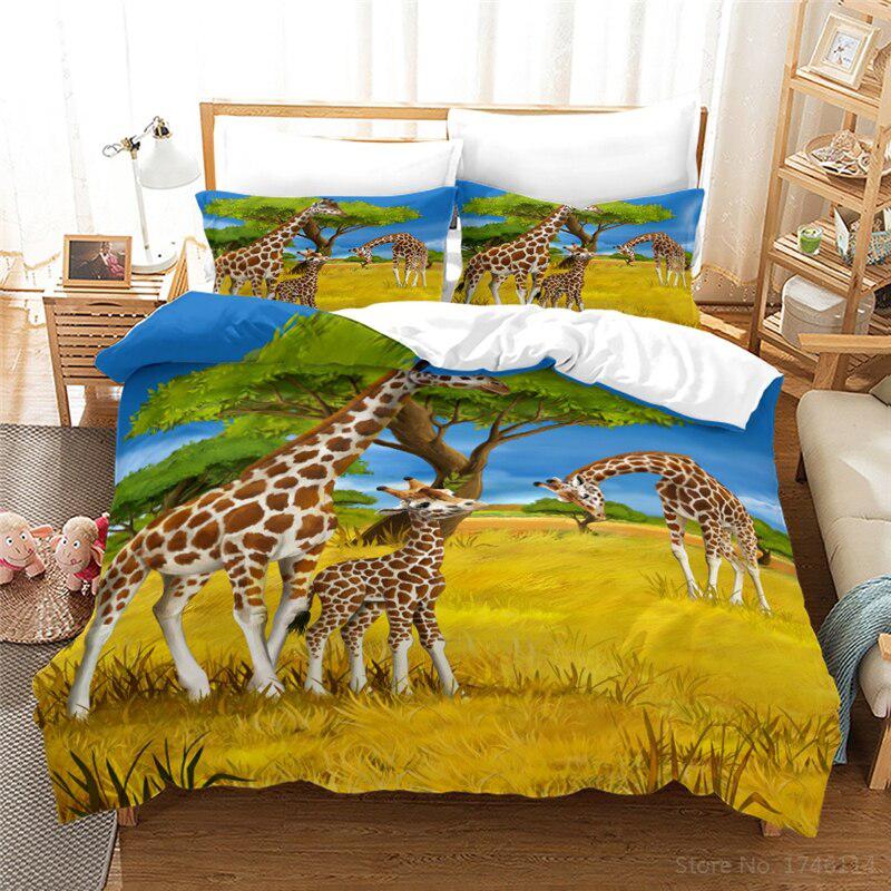 Giraffe Baobab duvet cover