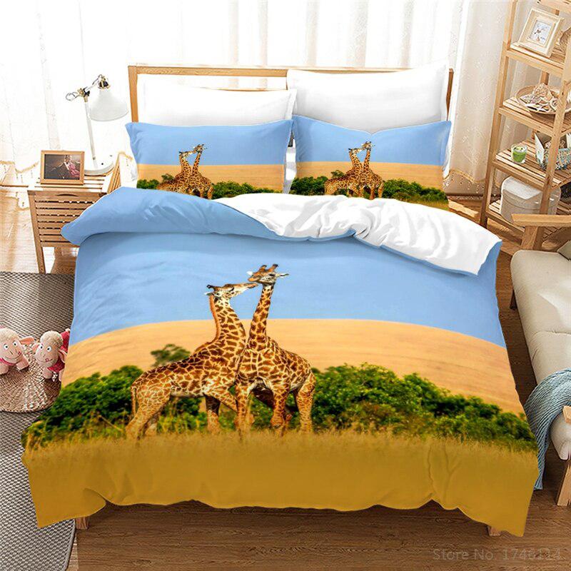 Giraffe Couple Duvet Cover