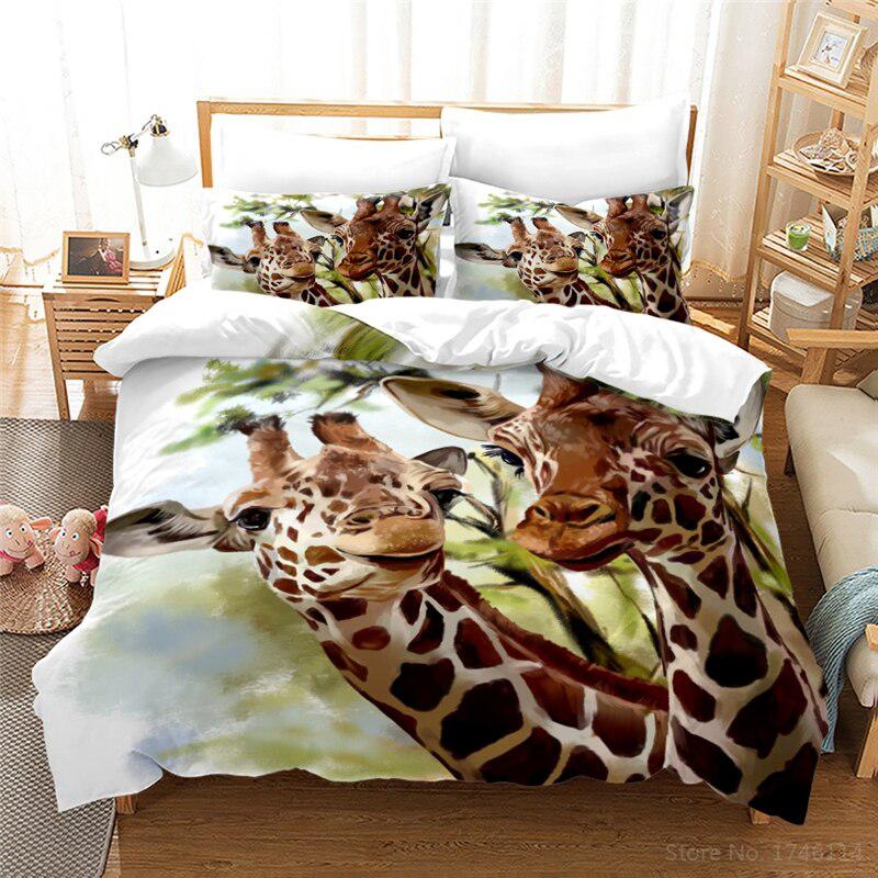 Giraffe romantic duvet cover