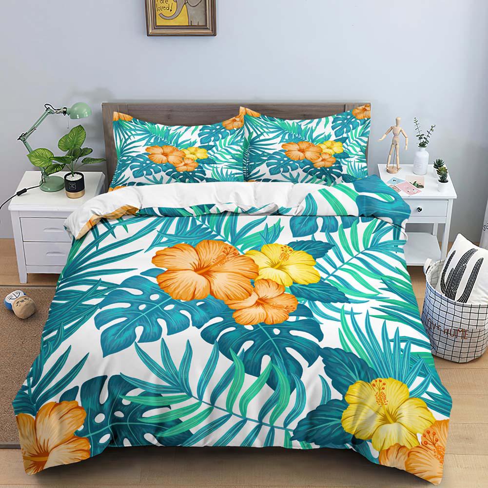 Green jungle duvet cover