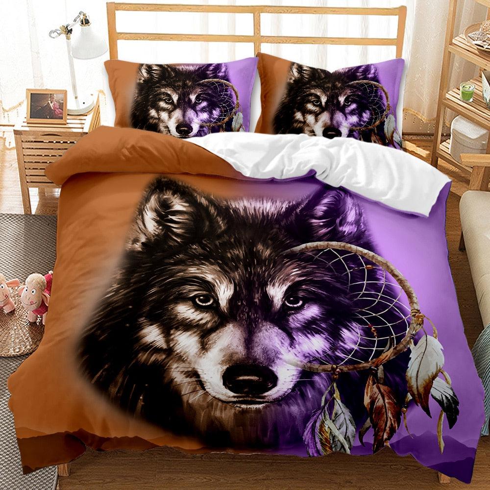 Indian wolf duvet cover