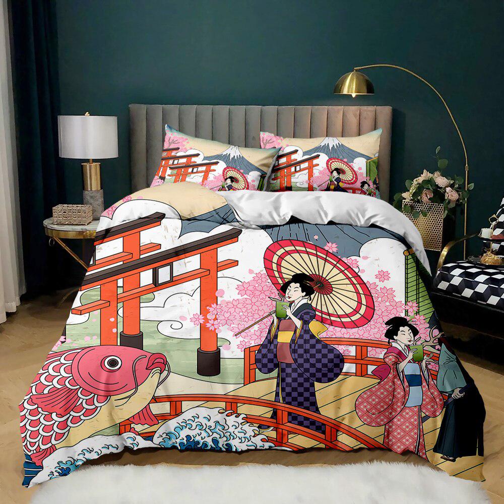 Japan Temple Duvet Cover