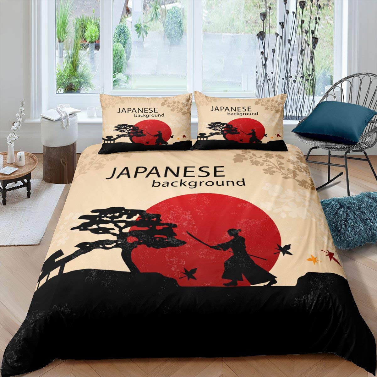 Japanese background duvet cover