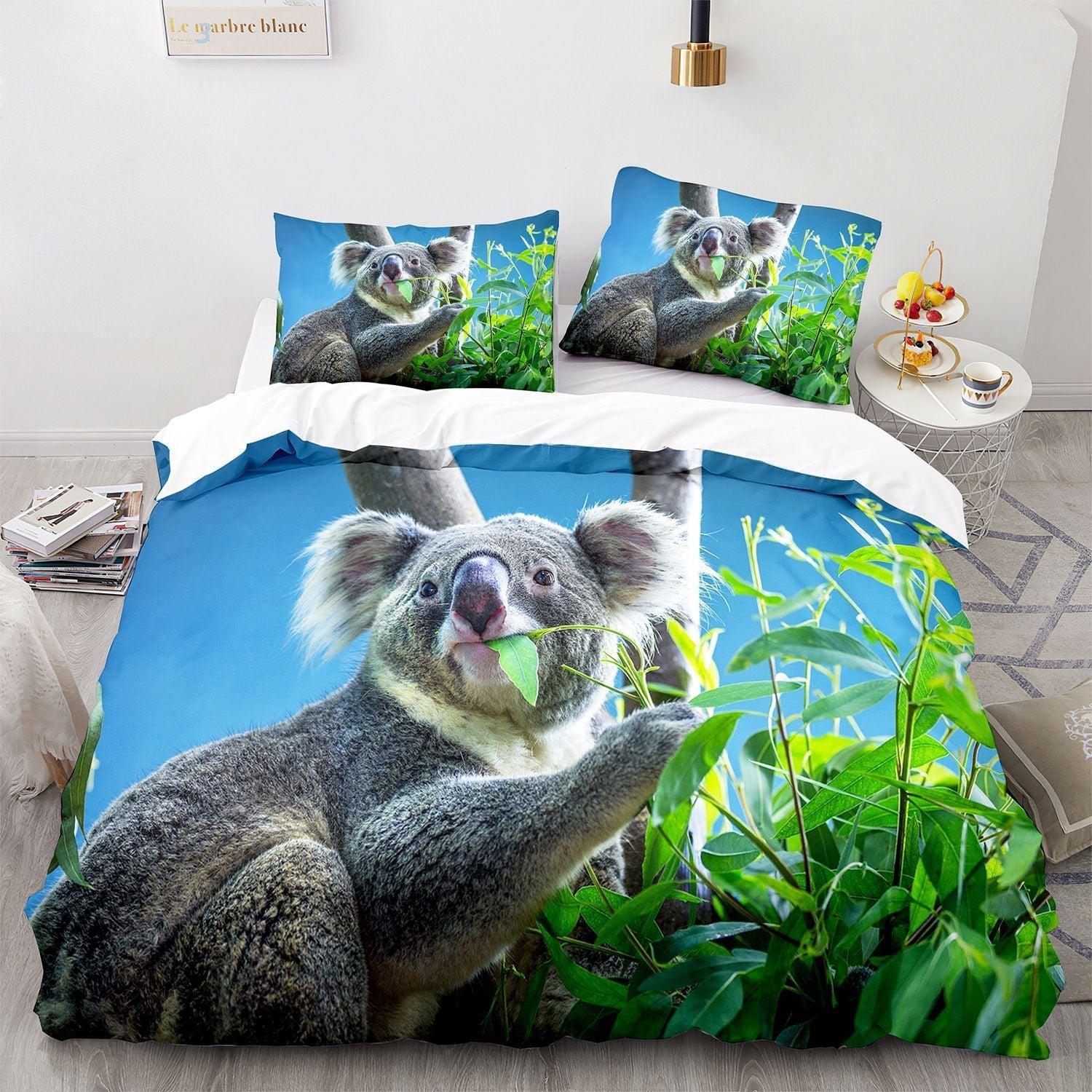 Koala eucalyptus koala duvet cover
