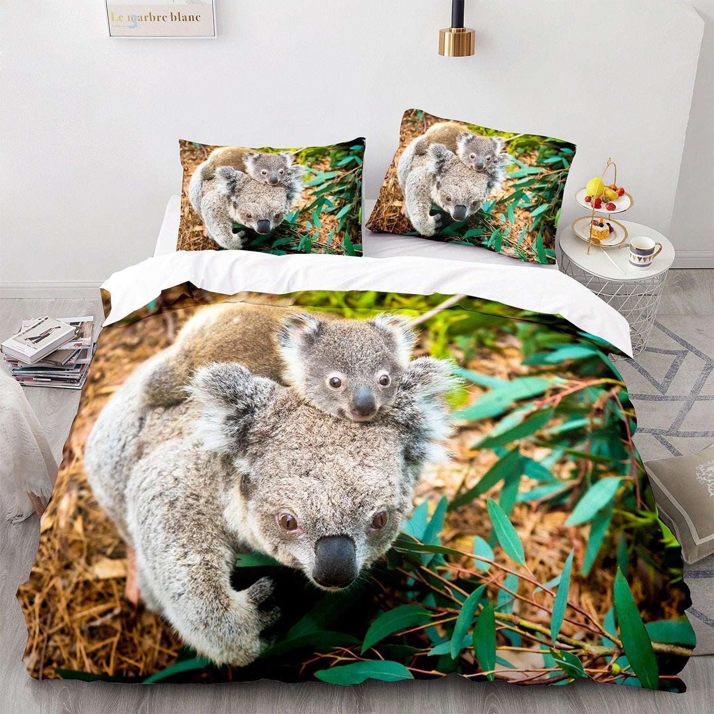Koala family duvet cover