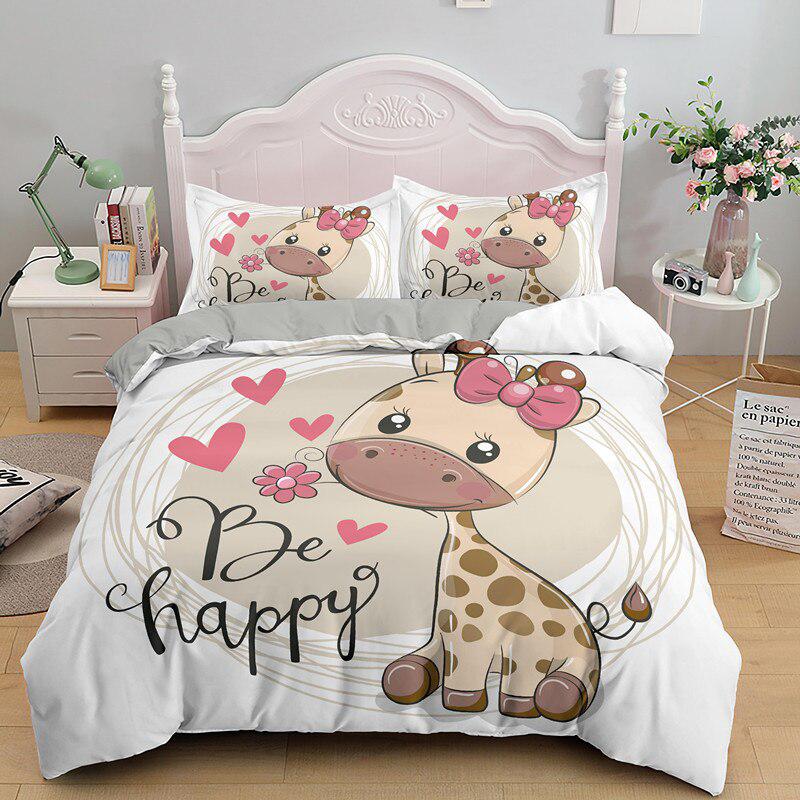 LOVE Girafe duvet cover