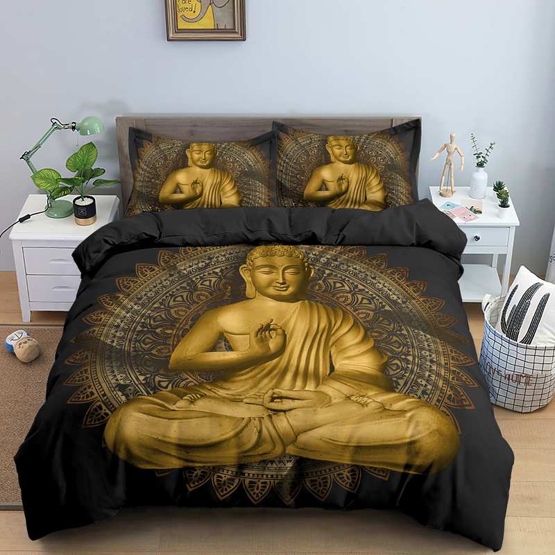 Mandala Buddha Duvet Cover