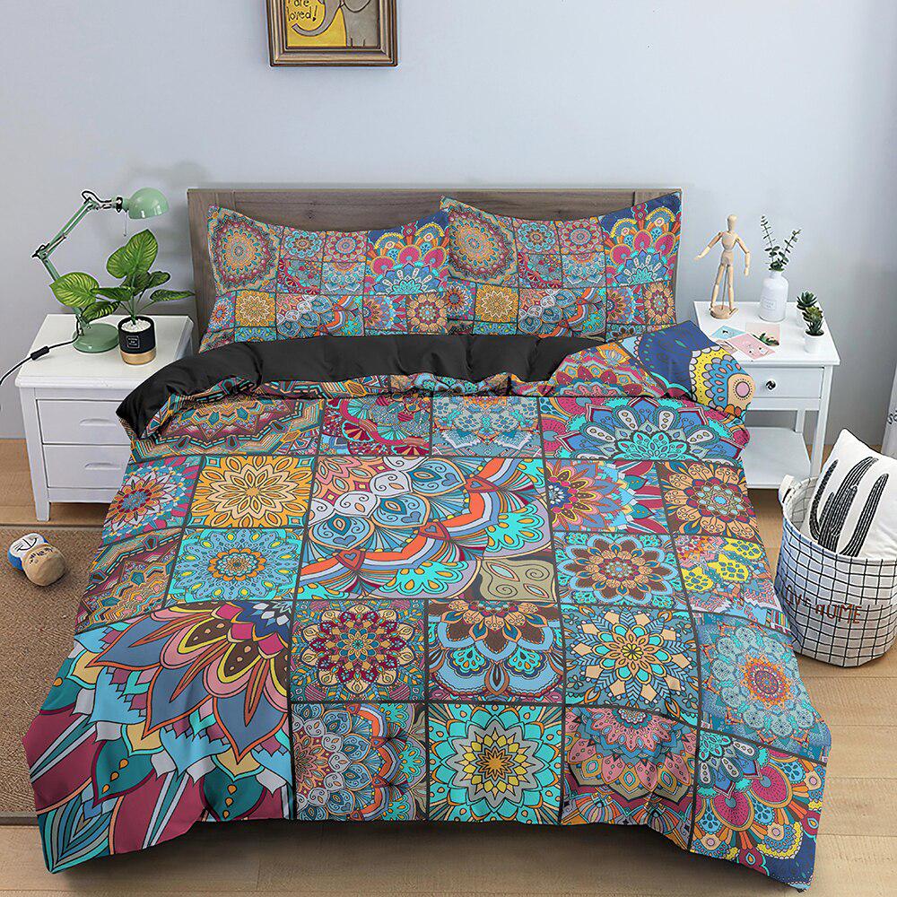 Mandala flower duvet cover