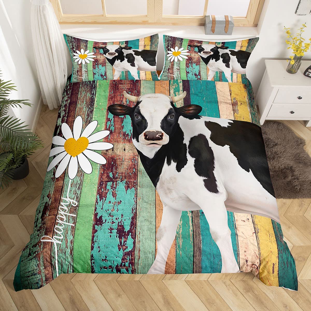 Marguerite cow's duvet cover