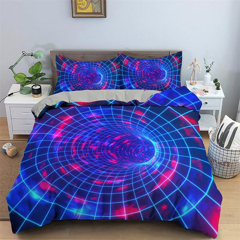 Multicolored psychedelic duvet cover