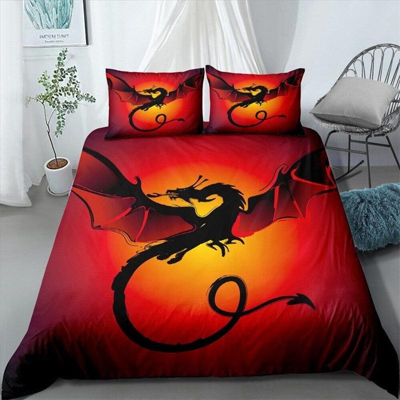 Mythical animal dragon duvet cover
