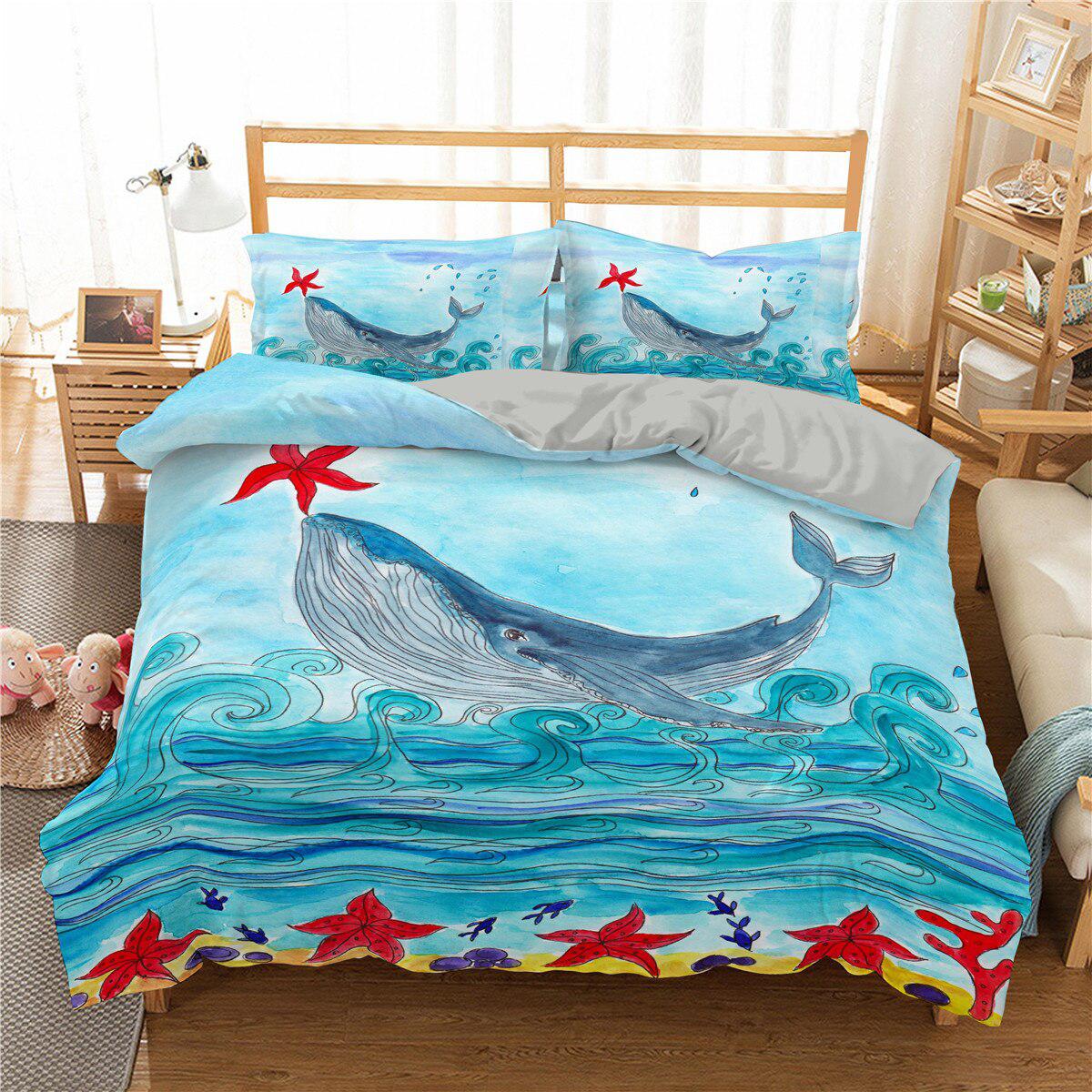 Ocean whale duvet cover