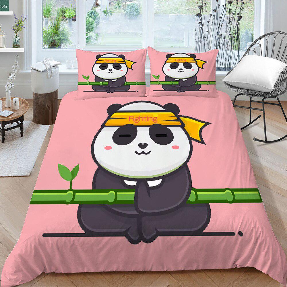 Panda Yoga duvet cover
