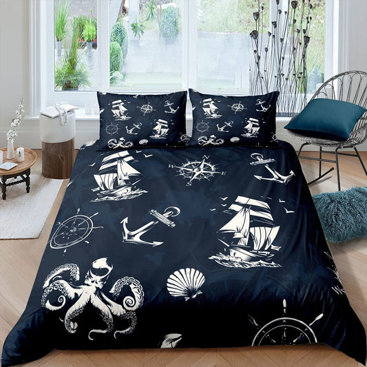 Pirate printed duvet cover