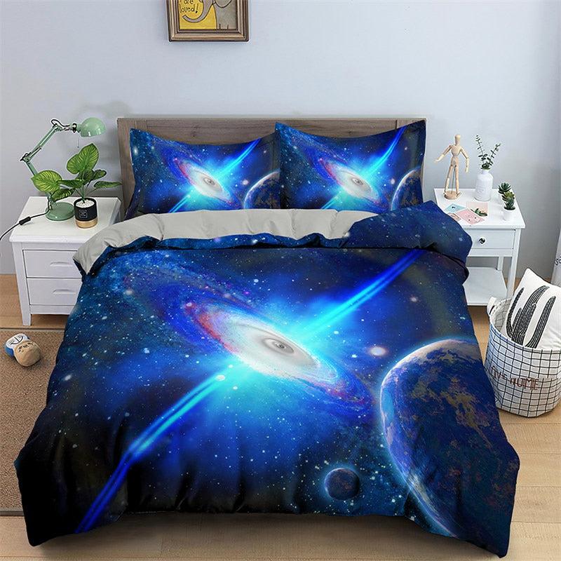 Planet psychedelic duvet cover