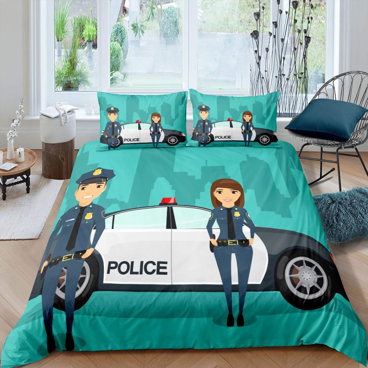 Police duvet cover a place