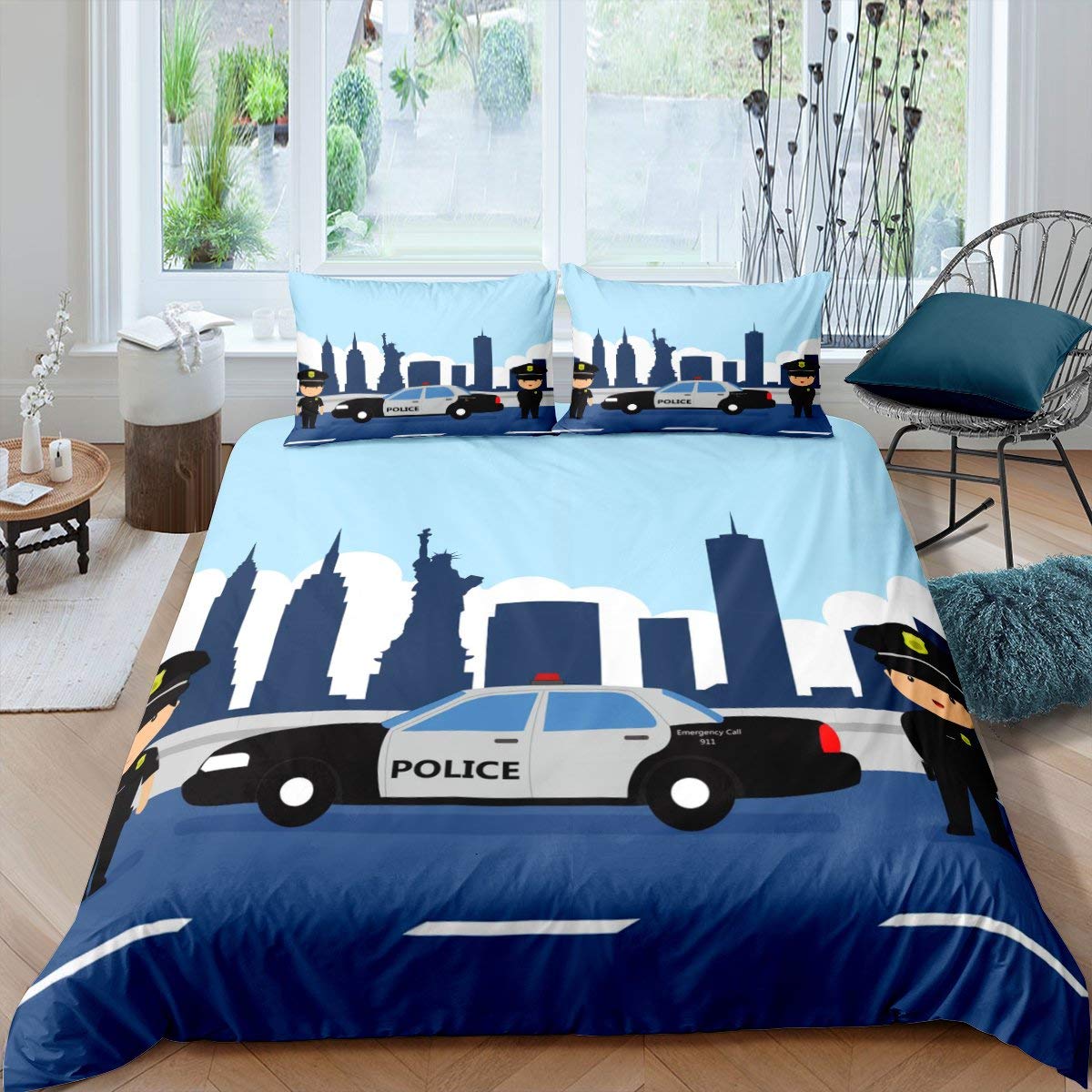 Police duvet cover a place