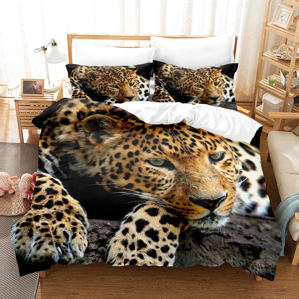 Predator leopard duvet cover