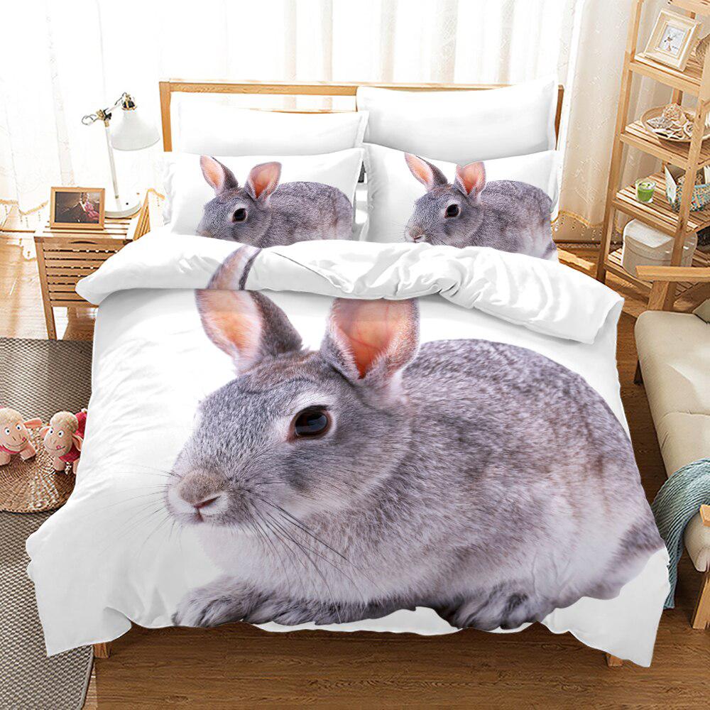 Rabbit printed duvet cover